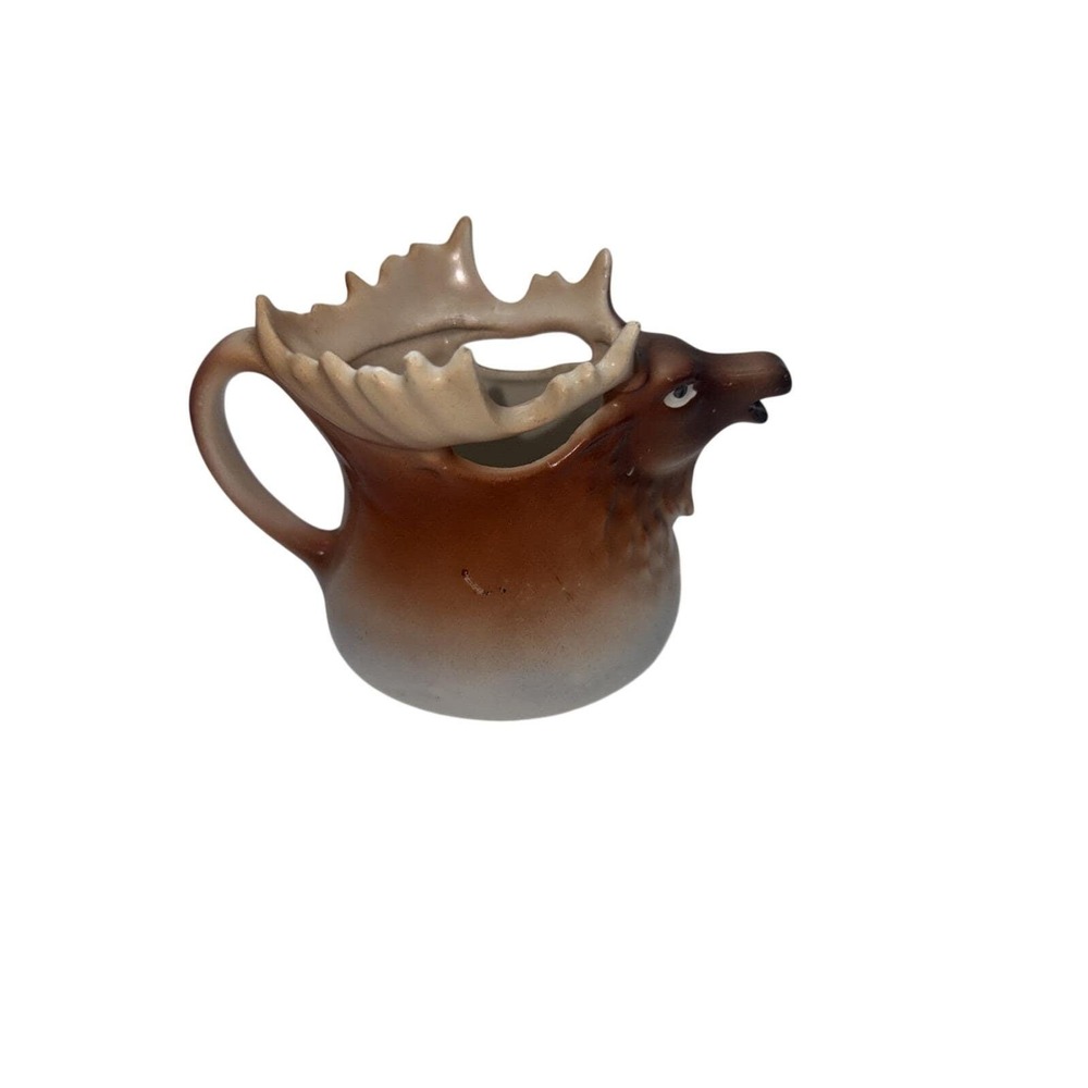 Vintage Moose Pitcher Austria Figural Pottery Creamer 1930s - Picture 5 of 10